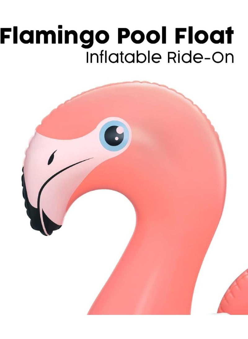 Bestway Rider Fancy Flamingo 138X107cm, Outdoor & Indoor Relaxation & Play, Pool Ride-On Floats, Vivid Bright Graphics, Heavy-duty Handles, Water Play, Easy to Inflate & Deflate - Image 3